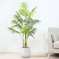 The Seasonal Aisle Anjie Faux Palm Tree in Pot 120cm H x 30cm W x 30cm D