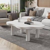 BTM Cloud Shaped Coffee Table, Irregular White Design