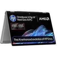 Hp Omnibook X Flip Copilot+Pc - Amd Ryzen Ai 5 - 16Gb Ram - 512Gb - 14 In - Silver - Laptop + Microsoft 365 Family 1 Year