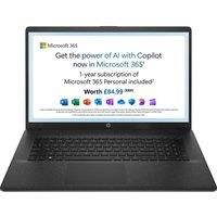 HP 17-cn3502sa 17.3" Laptop - IntelN100, 128 GB UFS, Black, Black