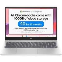 HP 15a-nb0503sa 15.6" Chromebook - IntelN100, 128 GB UFS, Silver, Silver/Grey