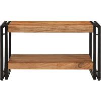 Latitude Run Coffee Table 90X50x38 Cm Solid Rough Wood Mango Brown Oak 38" H x 70" L x 50" W