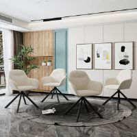 Corrigan Studio Velvet Dining Chair With Metal Legs White 83cm H X 61cm W X 42cm D