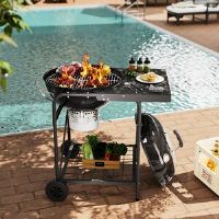 Dakota Fields 90 W Charcoal Grill Satin Black