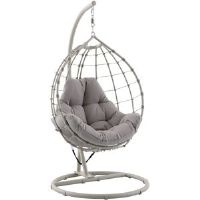 Bloomsbury Market Blake Hanging Egg Chair With Cushion Beige 196cm H X 105cm W X 120cm L