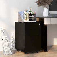 Inbox Zero 3 Drawer Filing Cabinet Black 60cm H X 37cm W X 43.5cm D