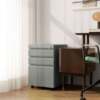 17 Stories 3 Drawer Filing Cabinet Grey 60cm H X 39cm W X 48cm D
