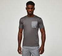 Belier Illusion Print Pocket T-Shirt - Grey - Size XS