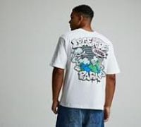 Lgende Paris Graffiti Ice Cream T-Shirt - White - Size M