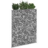 Trapezium Gabion Raised Bed Galvanised Steel 80x20x100 cm