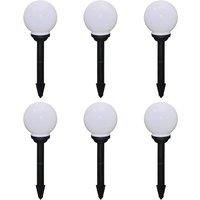 Outdoor Pathway Lamps 6 pcs LED 20 cm with Ground Spike