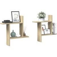 Wall Shelves 2 pcs Sonoma Oak 50x12x50 cm Engineered Wood