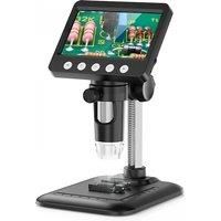 4.3"IPS Digital Microscope 1600X Magnification Zoom Video Record Coin Microscope for Electronics