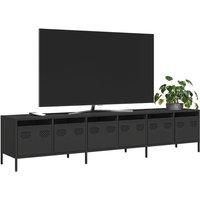 TV Cabinet Black 202x39x43.5 cm Cold-rolled Steel