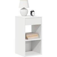 Bedside Cabinet with Drawer White 35x34x66.5 cm