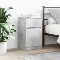 Bedside Cabinet Concrete Grey 39x35x65 cm Engineered Wood