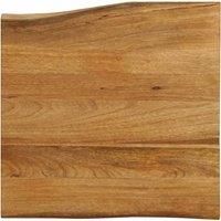 Table Top 60x60x2.5 cm Live Edge Solid Wood Mango