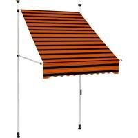 Manual Retractable Awning 100 cm Orange and Brown