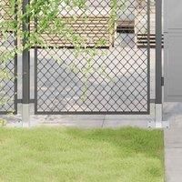 Post Bases Square 4 pcs Silver 46x46 mm Galvanised Steel