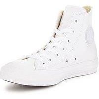 Converse Unisex Leather Hi Top Trainers - White