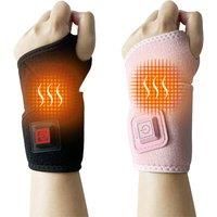 Electric Heated Carbon Fibre Wrist Brace - Black Or Pink