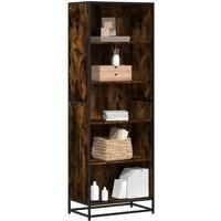 Bookcase Smoked Oak 60x35x170.5 cm Engineered Wood