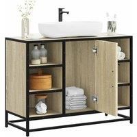 Bathroom Sink Cabinet Sonoma Oak 80x33x60 cm Engineered Wood