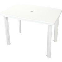 Garden Table White 101x68x72 cm Plastic