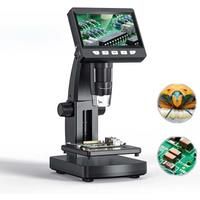 Digital Microscope 4.3inch 1000X Zoom 1080p 8LEDS Coin Microscopio Video Camera Microscope for
