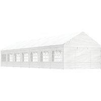 Gazebo with Roof White 15.61x4.08x3.22 m Polyethylene
