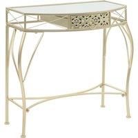 Side Table French Style Metal 82x39x76 cm Gold