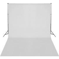 Telescopic Background Support System + White Backdrop 3 x 5 m