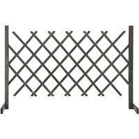 Garden Trellis Fence Grey 120x90 cm Solid Firwood