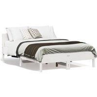 Bed Frame without Mattress White 120x190 cm Small Double Solid Wood Pine