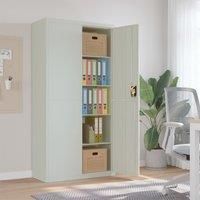 File Cabinet Light Grey 90x40x180 cm Steel