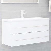 Sink Cabinet White 100x38.5x48 cm Engineered Wood