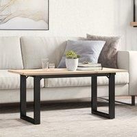 Coffee Table O-Frame 90x40x45 cm Solid Wood Pine and Steel