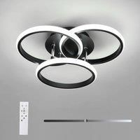 Modern Ceiling Light LED,42W Black LED Dimmable Ceiling Lights Fixtures with Remote