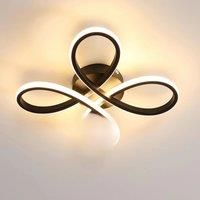 Modern LED Ceiling Lamp,30W Black Modern LED Ceiling Light,Creative Flower Shape Design,3000K LED
