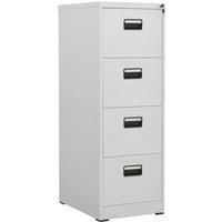 Filing Cabinet Light Grey 46x62x133 cm Steel