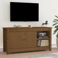 TV Cabinet Honey Brown 103x36.5x52 cm Solid Wood Pine