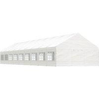 Gazebo with Roof White 20.07x5.88x3.75 m Polyethylene