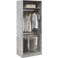 Wardrobe Concrete Grey 80x50x200 cm Engineered Wood