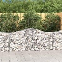 Arched Gabion Baskets 7 pcs 200x50x80/100 cm Galvanised Iron