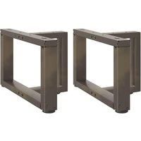 Coffee Table Legs T-Shaped2 pcs Natural Steel 50x25x(30-31) cm Steel