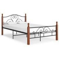 Bed Frame Black Metal 120x200 cm
