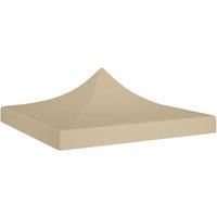 Party Tent Roof 2x2 m Beige 270 g/m