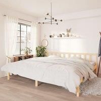 Bed Frame Solid Wood Pine 180x200 cm Super King Size