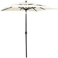 3-Tier Parasol with Aluminium Pole Sand 2x2 m