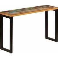 Console Table 120x35x76 cm Solid Reclaimed Wood and Steel